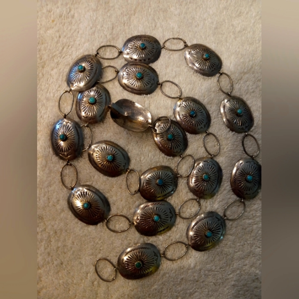 Navajo Ladies Concha Belt w/turquoise